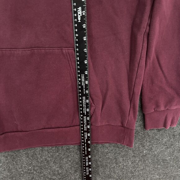 Under Armour Hoodie Men's Large Burgundy Pullover Sweatshirt Big Logo UA Pocket - Picture 4 of 6